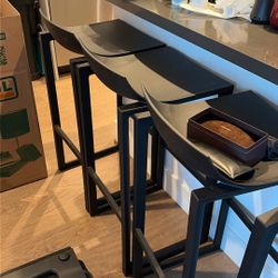 2 Black Kitchen Stools