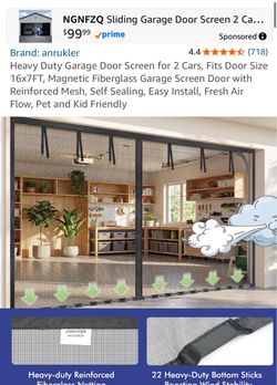 2 car Garage Heavy duty Screen mesh