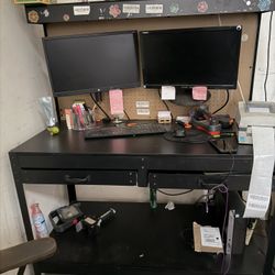 Warehouse Workstation with Overhead Shelf & Storage – Heavy Duty (3 Available)