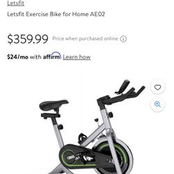 Letsfit Exercise Bike for Home Like New 