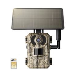 new 4G LTE Cellular Trail Camera - 3rd Gen Game Cameras with Solar Panel, 82Ft Night Vision Motion Activated Trail Cam, IP66 Waterproof, 0.2S Trigger 