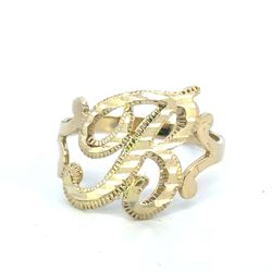 Woman’s Ladies 10k Yellow Gold Cursive Initial B Ring Size 7 GP3130113