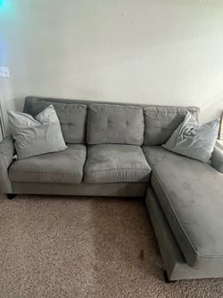 Gray sectional couch