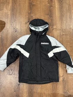 NFL Raiders black & white puffer jacket youth  Size L