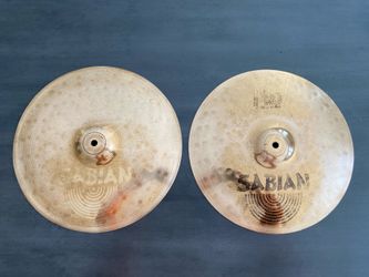 Sabian hihat 14” drum cymbals good condition no cracks $75 cash 2401 n Euclid ave Upland 91784