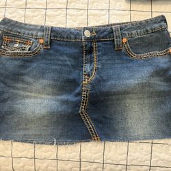 True Religion Denim Mini Skirt 