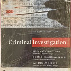 Criminal Investigation Eleventh Edition Loose leaf Textbook