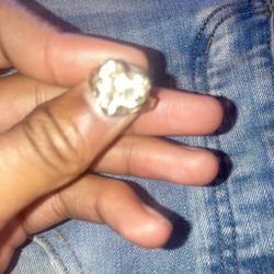 10k Nugget Heart Ring 