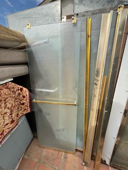 Shower glass sliding doors