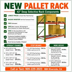 New 42x46 U Channel wire mesh decks for pallet rack step load beams