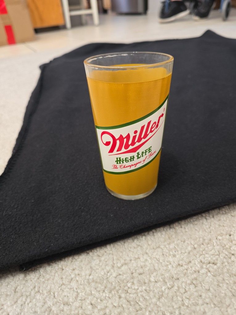Vintage Glass Miller High Life