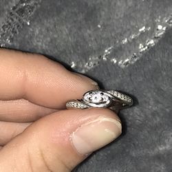 10k  White Gold 15 Real Diamonds Ring Beautiful IKS