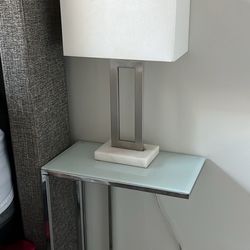 Side Table And Lamp
