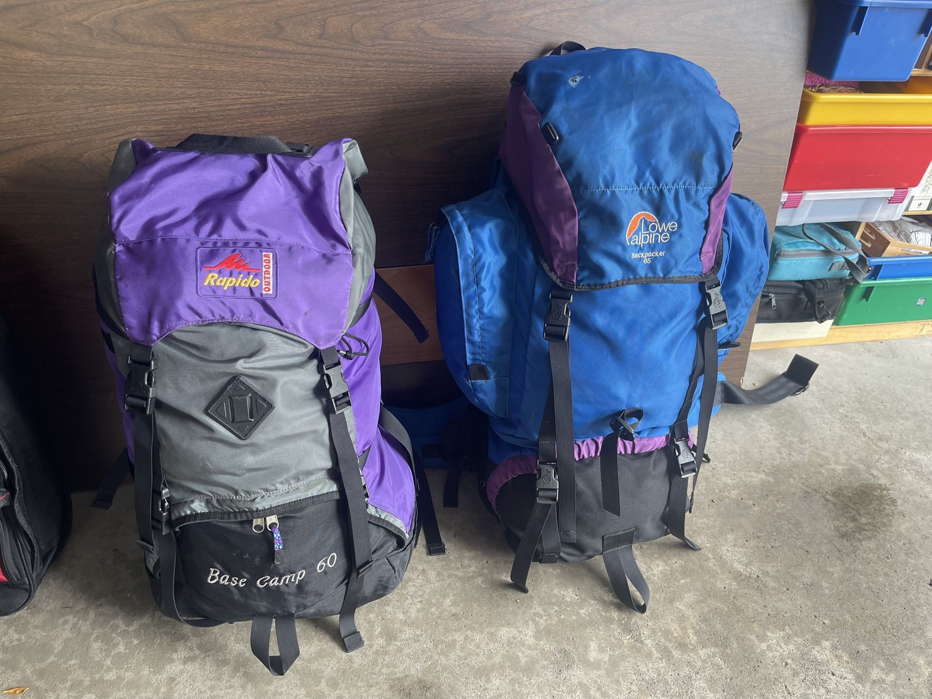2 X Camping/Hiking Backpacks.