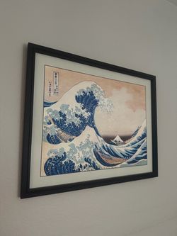 Japanese artwork replica framed.