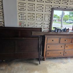 Bed And Dresser  Price $100