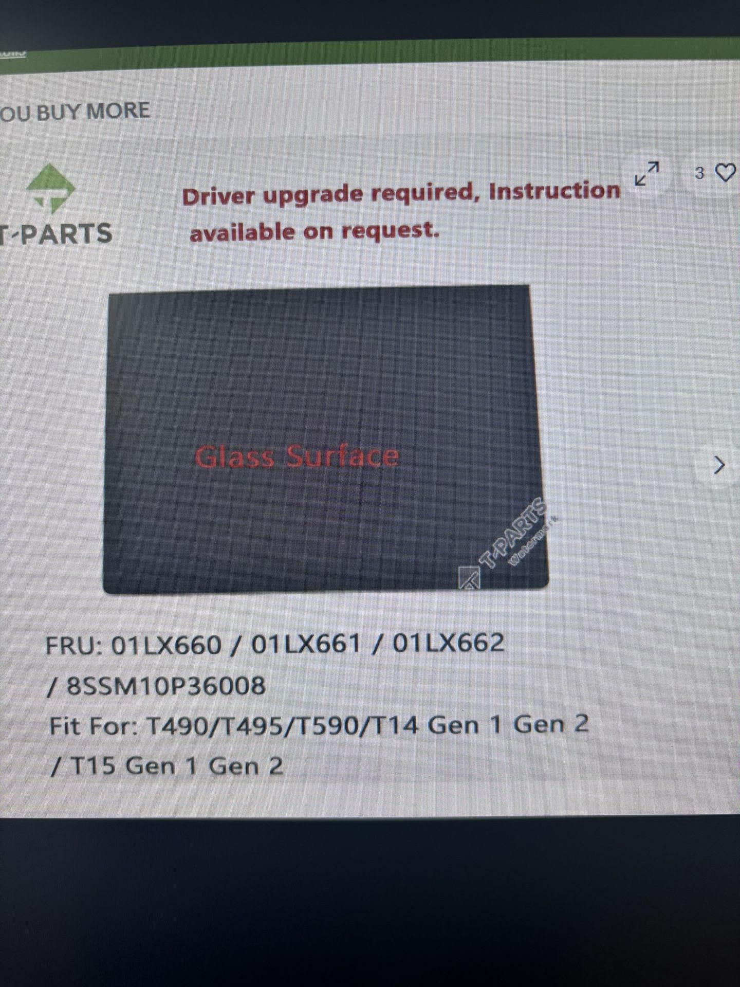 Lenovo Thinkpad Glass Touchpad