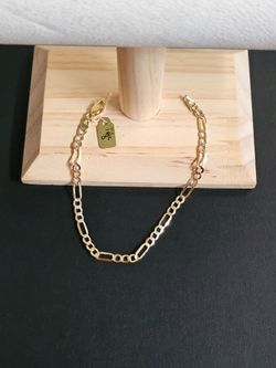 10k gold two tone bracelet 8 inch