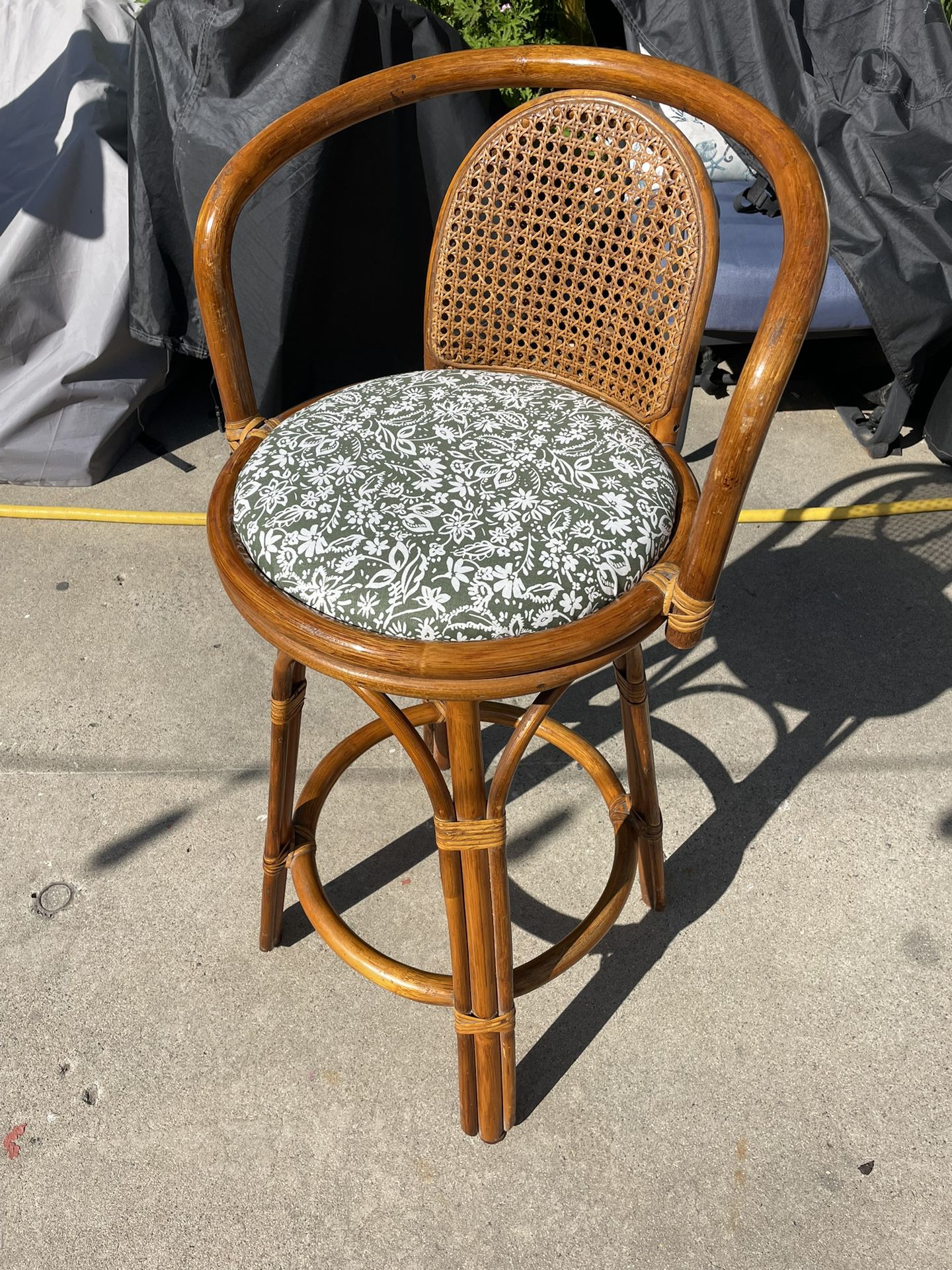 Rattan Vintage Bar Stool Chair 