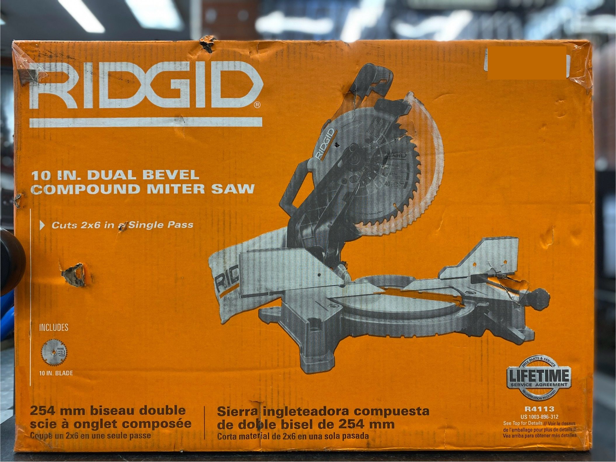 RIDGID Miter Saw R4113 10" Dual Bevel Compound Miter Saw - Local pick up