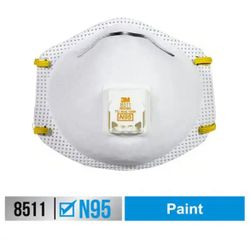 3M 8511 N95 Disposable Respirator with Cool Flow Valve (8-Pack)=Tools-444