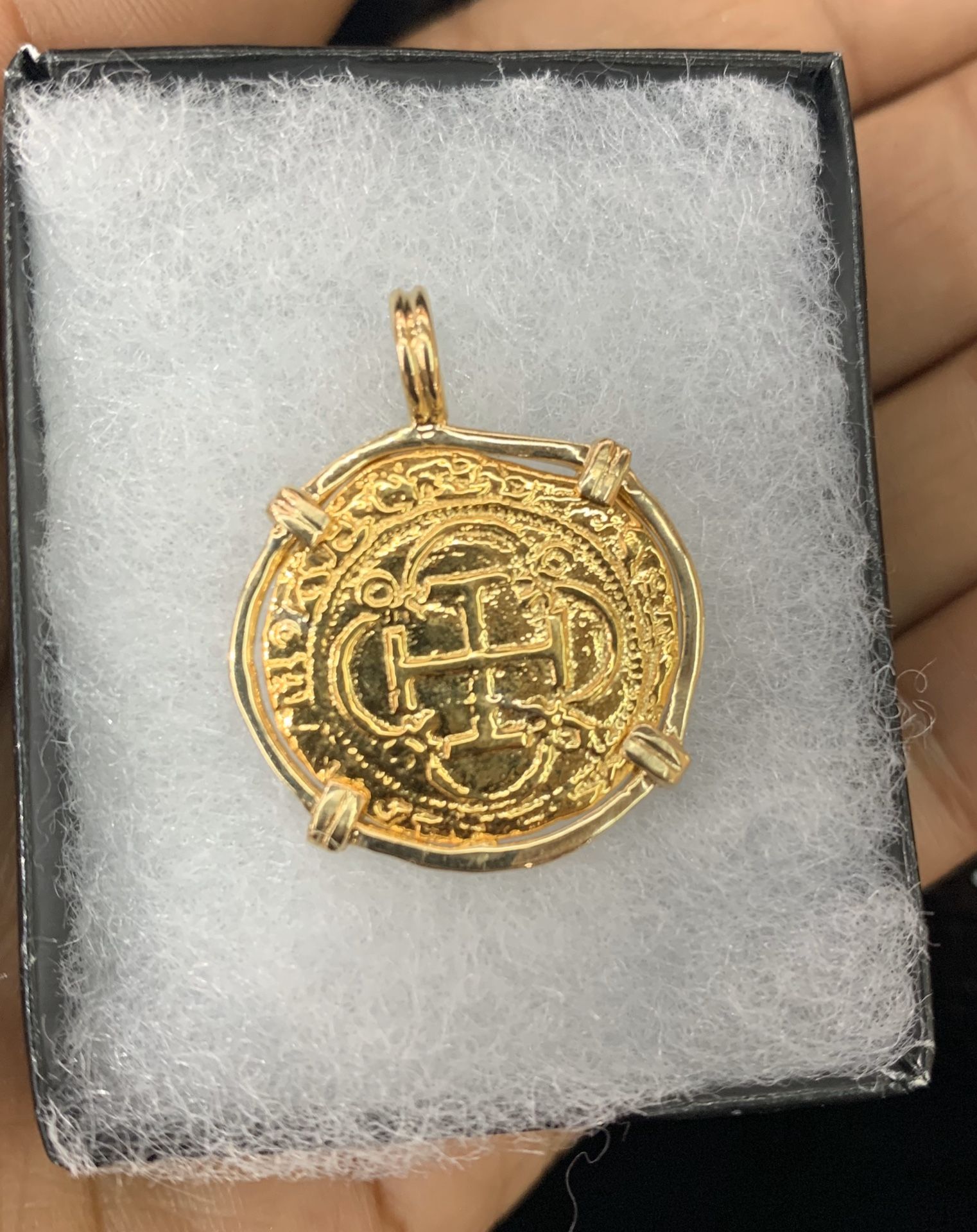 14k solid gold Atocha coin pendant,All Products : American Fashion Style Bags On Sale