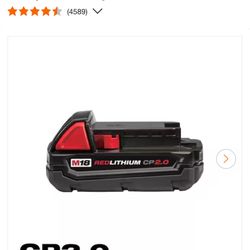 Milwaukee Red lithium CP2.0 Battery
