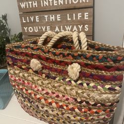 Colorful Woven Tote Bag/purse 