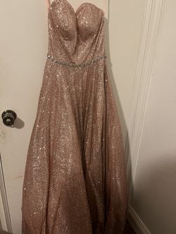Rose Gold Quince Dress/ Prom