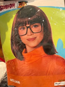 Scooby-Doo Velma Costume Wig with Glasses