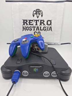 Nintendo 64 Console with controller, game and connections