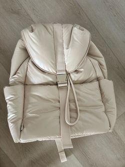 NEW BÉIS Puffy Backpack in Beige