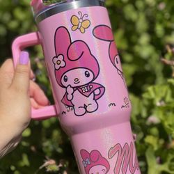 Kawaii Bunny Girl Shimmer Tumbler Personalized