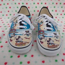 VANS DISNEY Aloha Mickey Minnie Mouse Men 4.5 Women 6 Hawaii Tropical Sneakers