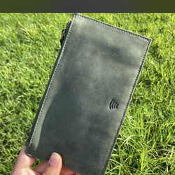 Brand New Green Suede Wallet