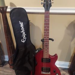 Epiphone special  les paul electric guitar with stand, gigbag and strap 