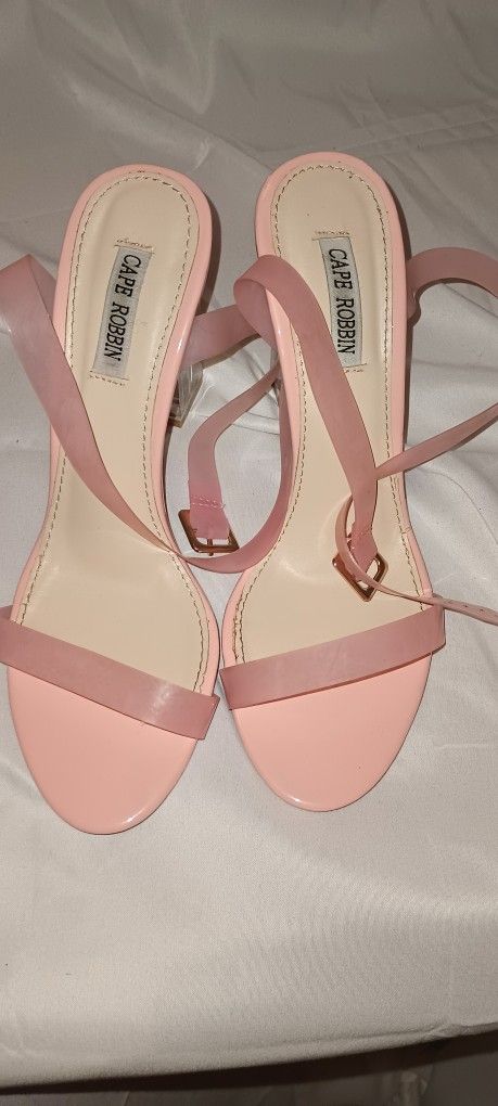 Cape Robbin Size 9 Pink Transparent Heels