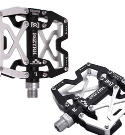 MZYRH mountain bike pedals silver black black