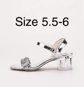 Metallic Silver Sandals