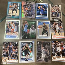 12 card NBA basketball Grizzlies Desmond Bane Optic Rated Rookie Ja Morant Prizm Hoops Illusions Luminesce etc All cards are In good condition near mi