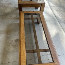 Glass Top Coffee and End Tables