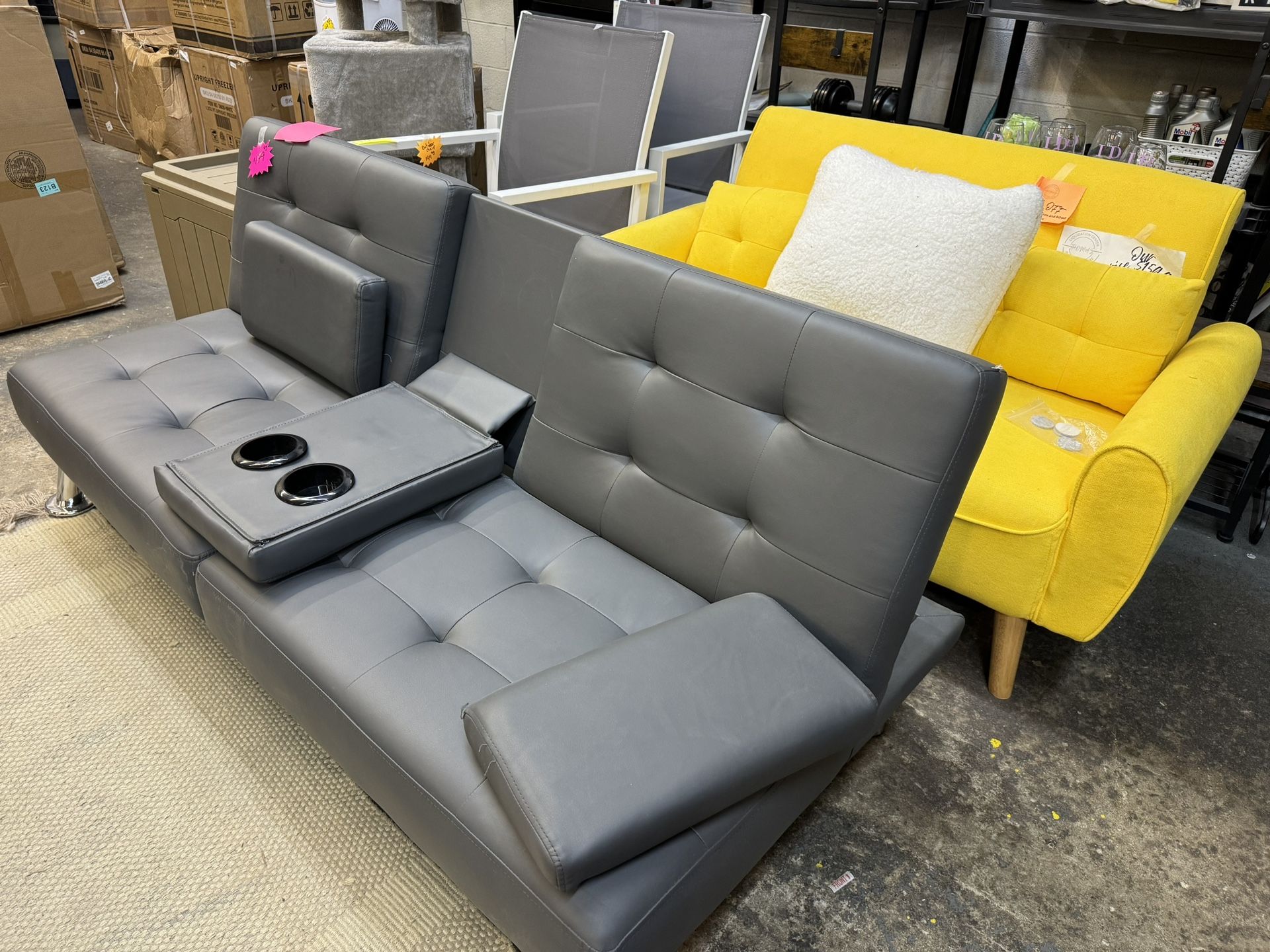 Grey Futon Sofa New