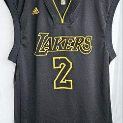Adidas Derek Fisher Black Jersey Los Angeles Lakers NBA Men's Size M