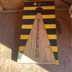 Pittsburgh Steelers corn hole boards 