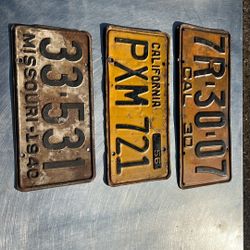 Vintage License Plate