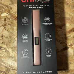 CHI Digital Hair Straightener 1.25" Flat Iron Rose Gold Tourmaline - NEW