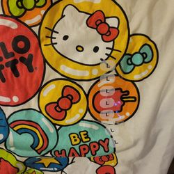 Sanrio Hello Kitty Off-White T-Shirt Adult's Size Large 