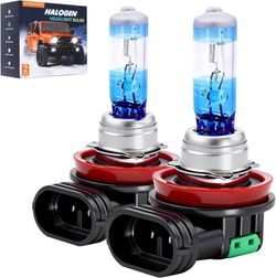 new H11 Halogen Bulbs, 3800k Warm White Light, 300% Brighter, High Performance 12V/55w Halogen Light for High/Low Beam Replacement Bulb, 1200H Lifespa
