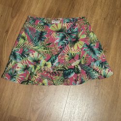 Floral Skirt With Shorts
