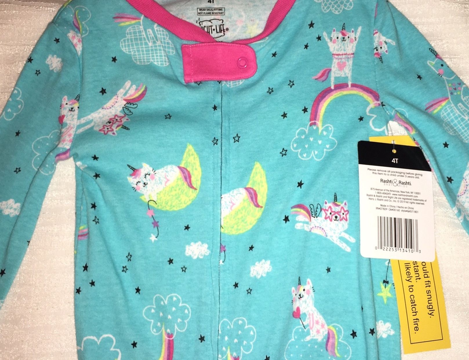 Pajamas Footed 100% Cotton 4T